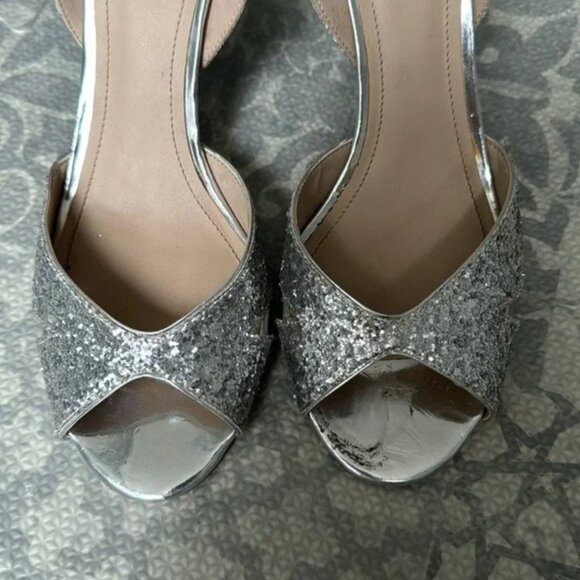 ALDO glitter sprakly silver high heel size 7 - Picture 8 of 11